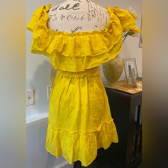 NWT HAPPY X NATURE Kate Hudson off the shoulder Dress sz.small(L-Junior) - Picture 8 of 9